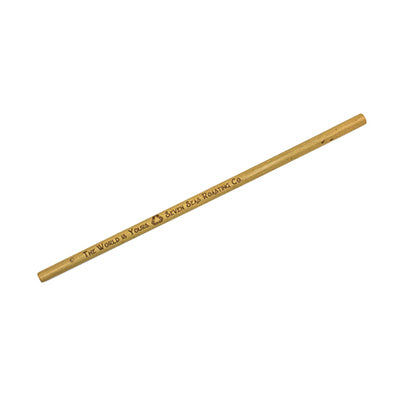 bamboo straw with seven seas logo engrave onto the side