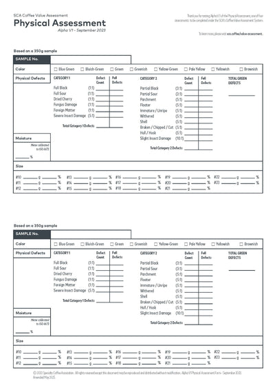 SCA Coffee Value Assessment (CVA) Course