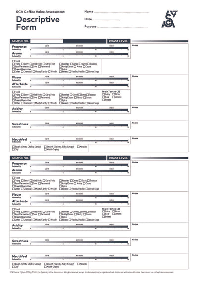 SCA Coffee Value Assessment (CVA) Course