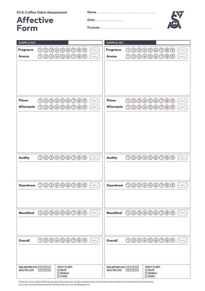 SCA Coffee Value Assessment (CVA) Course