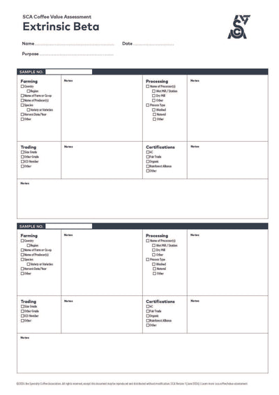SCA Coffee Value Assessment (CVA) Course