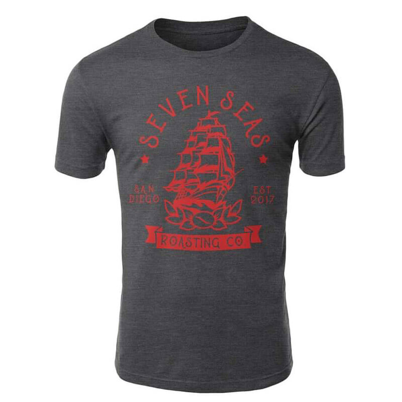 Charcoal and Red Flagship T-shirt