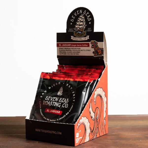 Single Serve Brew Bags - El Jaguar (10 pack) - Seven Seas Roasting Co.