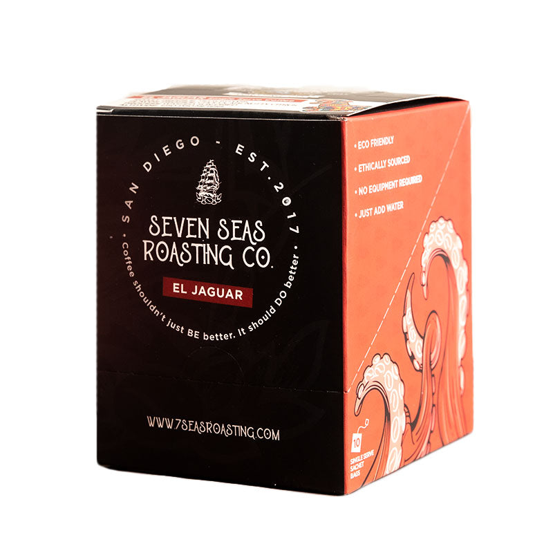 Single Serve Brew Bags - El Jaguar (10 pack) - Seven Seas Roasting Co.