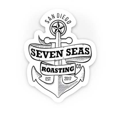 sticker of seven seas roasting anchor